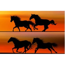 829308BZ Cai in galop imagine comestibila braulete din zahar 29x20cm